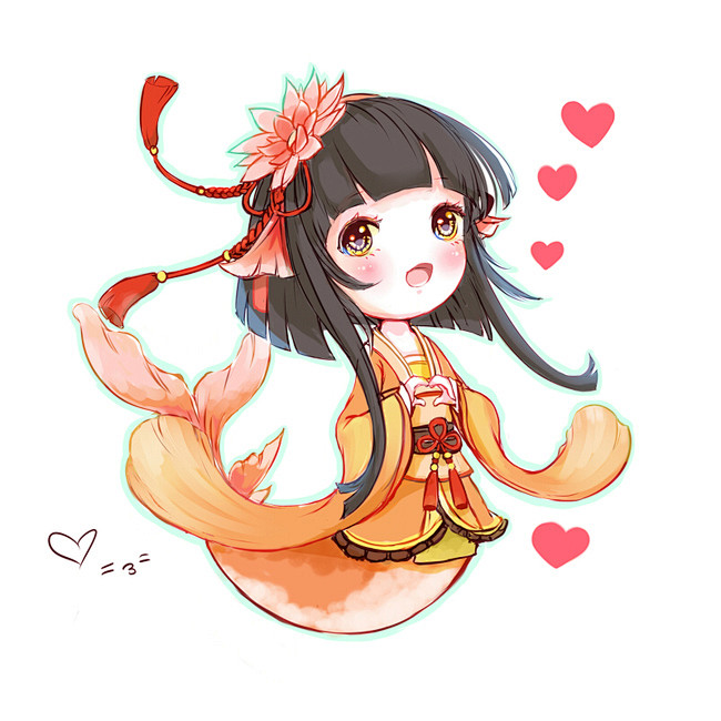 阴阳师手游 鲤鱼精 同人图 插画 壁纸 ...