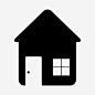 房屋图标 https://88ICON.com 房屋 图标 黑色 简笔画