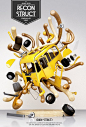 Reconstruct by Luca Viola, via Behance - 3D Typography Design Modelling: