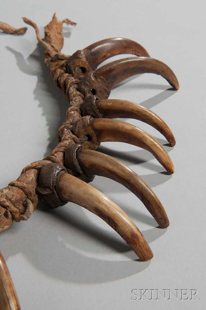 sold-at-auction-plains-indian-grizzly-bear-claw-necklace-auction-number