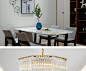 北欧简约后现代客厅水晶吊灯轻奢华创意个性家用餐厅别墅玻璃灯具-淘宝网