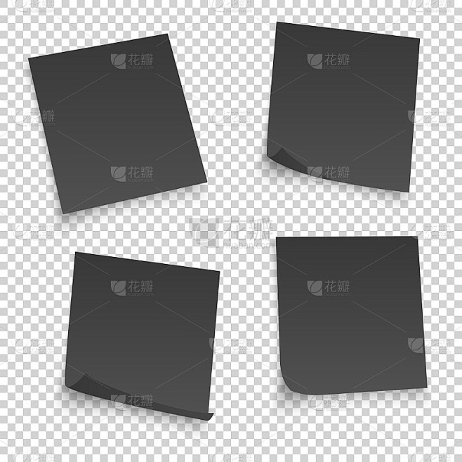 collection-of-different-black-sheets-papers-note
