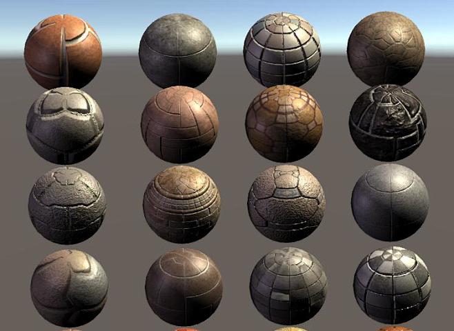 unity3d材质包材质球shader金属石头u3d地表贴图素材游戏资源包淘宝网