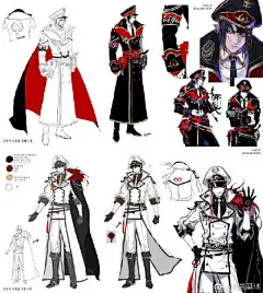 #鬼灯的冷彻#P站画师AKGI的鬼白，被帅了一脸啊！！！尤其军装帅哭我id=2391617 ​​​​#二次元##动漫# ​