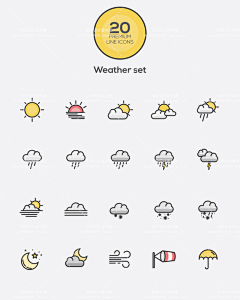 Sarah酱采集到ICON  .  天气图标