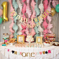 3米毛条拉花生日甜品台布置拉条创意背景墙装饰节日派对婚房用品-淘宝网