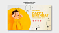 Download Social media post template with happy birthday for free : Discover thousands of free PSD on Freepik