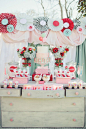 Carnival wedding dessert table