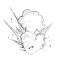 日式漫画绘画爆炸烟雾效果元素 AI矢量图案PNG免抠图案设计PS素材 (7)