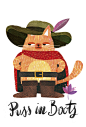 Puss in Boots : Character design for the clasic tale Puss in Boots