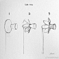 非常简单的花卉步骤图，收藏 ​​​​