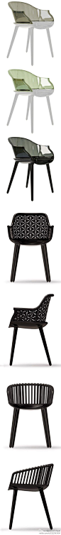 Cyborg餐椅——荷兰知名设计师 Marcel Wanders与意大利家具品牌 MAGIS合作推出的Cyborg系列餐椅，特别将座椅的上下两部份，以分别实色或半透明的聚碳酸酯制成，无论是物料对比还是色彩与光线的层次，均令Cyborg带出独特的个性。