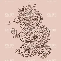 手绘中国龙版画插画  - 源文件下载【酷图网】手绘版画,手绘插画,复古版画,中国龙,新年,龙,龙头,十二生肖,瑞兽,神兽,吉祥,祥云,龙腾四海,飞龙,龙年,2024,2012,2036