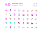 40个夏季食物图标
