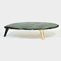 A NOSTE LOW TABLE by Rémi Capdepuy for Galerie SORS. Pigmented sawdust resin and bronze leaf low table