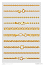 手绘金链子金项链黄金首饰素材