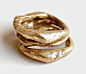 Stone Stacking Rings Silver or Bronze Ring Created by Ann Chikahisa. All 3 in bronze .. $135.00