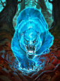 Witchwood Grizzly, Alex Alexandrov : Card illustration i did for - The Witchwood : Hearthstone Expansion