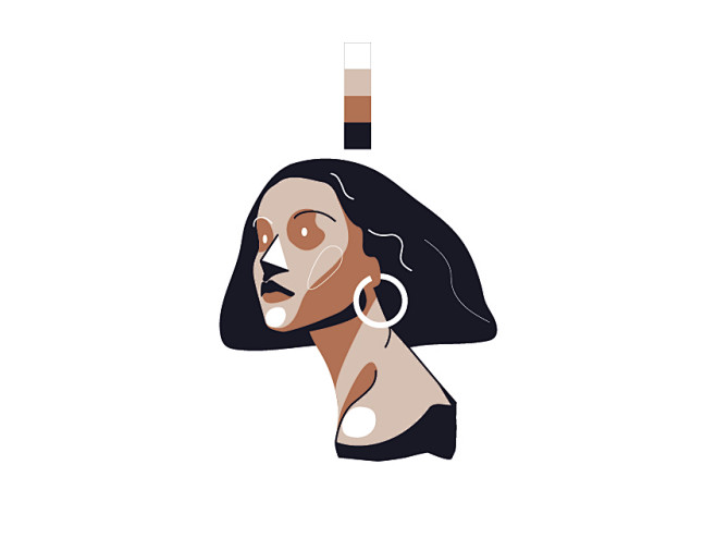Lady bust 01 vector ...