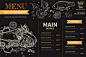 Hand drawn blackboard menu for restaurant Premium Vector