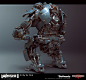 Wolfenstein 2: Zitadelle, Tor Frick : This is the highpoly for the Zitadelle robot from Wolfenstein 2: The New Colossus.
Quite a complicated design, with a ton of moving parts, the legs alone have dozens of moving pieces, but it was a fun challenge, pushe