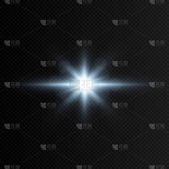 矢量蓝光闪光。蓝光，光线，矢量辉光。光png。开始，黎明，日出，矢量辉光。