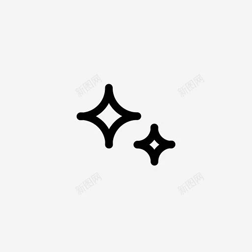 闪烁星星闪闪发光图标 免费下载 页面网页 平面电商 创意素材-花瓣网