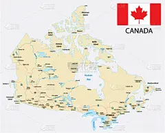 加拿大,路线图,多伦多,育空地区,卡尔加里,魁北克,湖,河流,轮廓