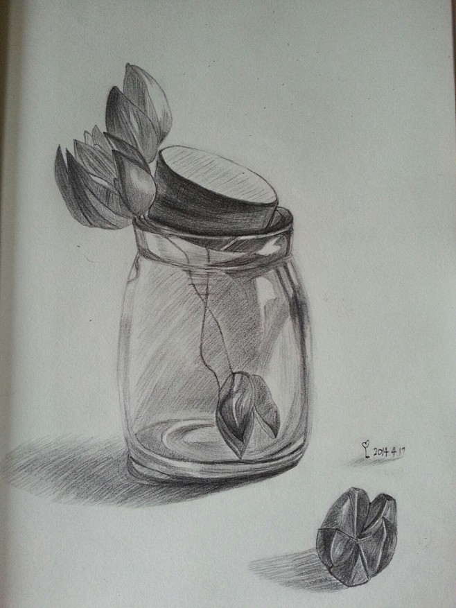 玻璃罐子 #小清新# #素描