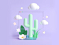 Cactus Browser by Samantha Lopez  #dribbblers #dribbble #design #c4d