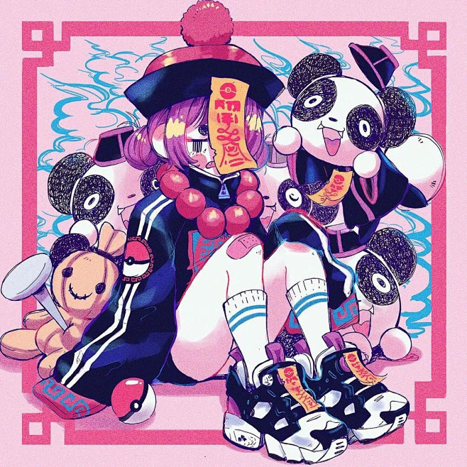 插画｜甜女孩 爱球鞋