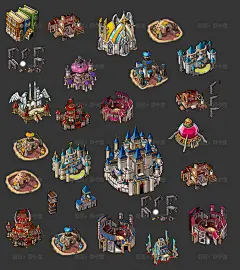 游戏手游美术【韩国策略塔防】场景人物原画UI界面图标【FA0024】-淘宝网