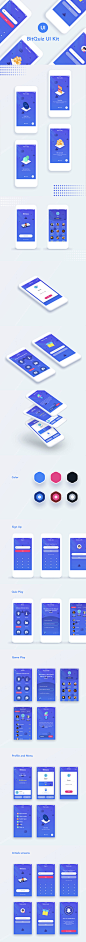 问答测试等互动轻互动小应用APP UI KITS模板套装 [Sketch]  