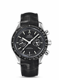 欧米茄-超霸系列 3220.50.00 男士机械表（Omega 3606） OMEGA Watches: Speedmaster Moonwatch Omega Co-Axial Chronograph - Steel on leather strap - 311.33.44.51.01.001
