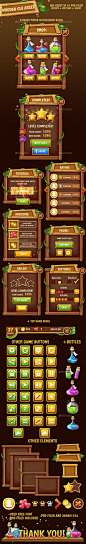 Fantasy Wooded Game Interface - User Interfaces Game Assets