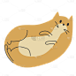 扁平-动物元素贴纸-SVG-猫