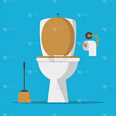 卫生间,纸,抽水马桶,马桶刷,室内,圆形,白色,瓷器,图像,矢量
