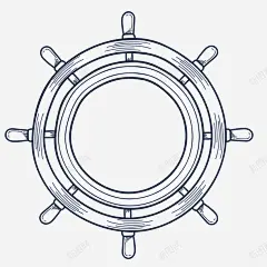 线描复古航海船舵方向盘高清素材 免费下载 设计图片 页面网页 平面电商 创意素材 png素材