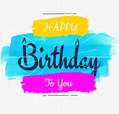 彩色笔刷生日快乐矢量图高清素材 彩色笔刷 快乐 生日快乐 生日祝福 矢量png 笔刷花纹 矢量图 免抠png 设计图片 免费下载