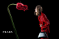 Prada Fall/winter 2023 Women’s And Men’s Campaign In Conversation With A Flower. Hunter Schafer