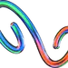 3D Glowing Glass Squiggle 02