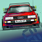 Audi Quattro 80 B2 : 80's are back! Audi 80 B2, not the most popular but the most simple, perfect for track day or hillclimbs. Just some fun with Photoshop rendering angry 80ies boxes. 