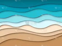夏天,纸,海洋,抽象,海滩,折纸工艺,传单,简单背景,旅行,弯曲