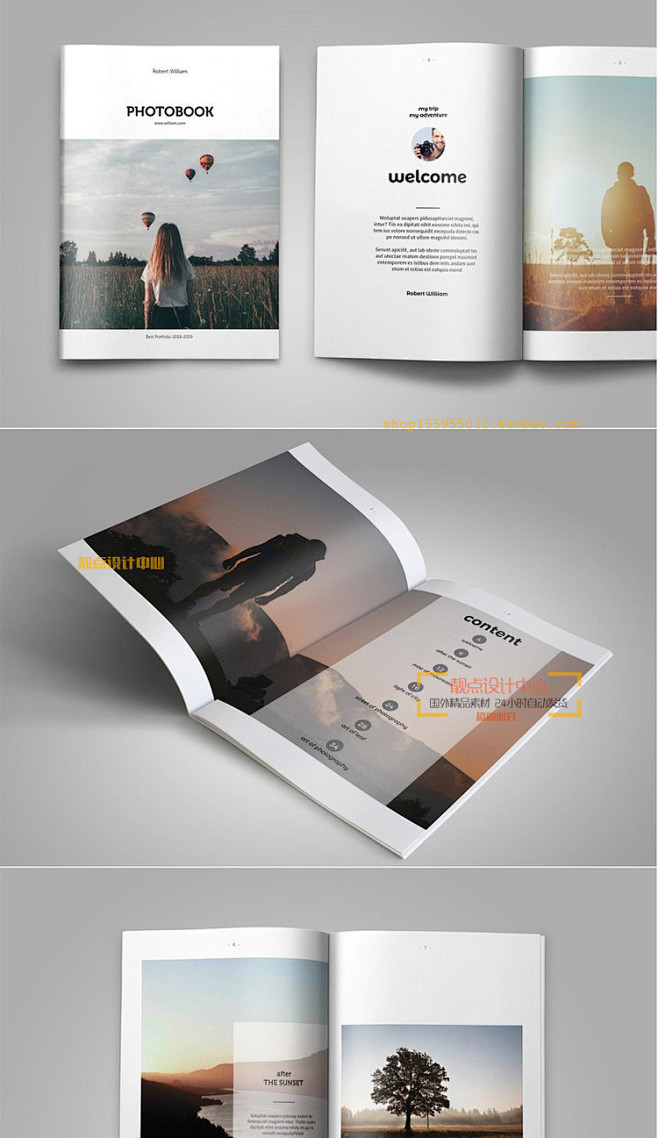 个人作品集写真集模板InDesign 照片书封面内页排版设计送word a5-淘宝网