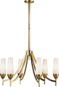 Brass bowmount chandelier designed by Barbara Barry