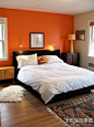 橙色格调小户型小卧室装修效果图大全2012图片 #采集大赛#