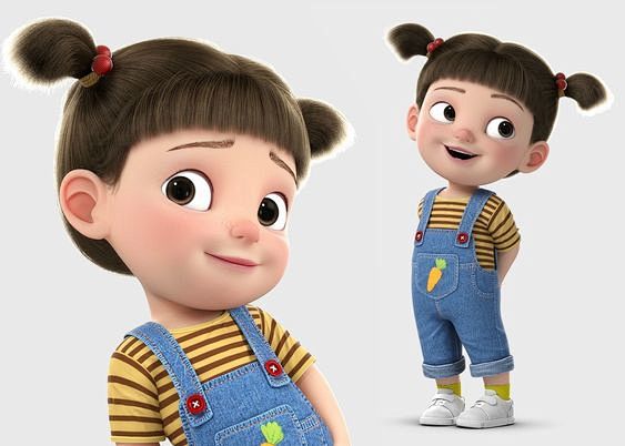 Cartoon Girl Rigged ...