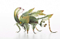 幻想昆虫标本，由树脂和黄铜制作~艺术家：新野宏