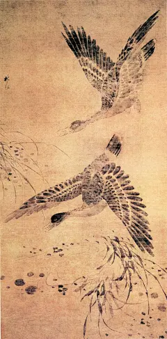 明 林良画选 灌木集禽图
林良
林良（1436-1487），明代画家。字以善，南海人。活跃于正统至弘治年间。因善画而被荐入宫廷，授工部营缮所丞，后任锦衣卫指挥、镇抚，值仁智殿。擅花鸟，题材也多为鹰、雁、鹤、鹭、孔雀、锦鸡以及苍松古木、寒塘芦荻等。有《灌木集禽图》、《双鹰图》、《松鹤图》等传世。 林良早期所作设色花果翎毛，画法工细精巧，后来师承南宋放纵简括一路，变为水墨粗笔写意，取得突出成就。在表现技法上，挺健豪爽的笔法，既有迅捷飞动之势，又比较沉重稳练；在运笔顿挫之间，讲求规矩法度。后人评论他的画风是用笔