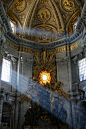 Sunrays, St. Peters Basilica, Rome, Italy
photo via mella